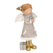 Ángel resina blanco gris 2 icm11x6h19