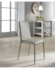 4x Sillas Cleo STS de metal gris claro y piel sintética