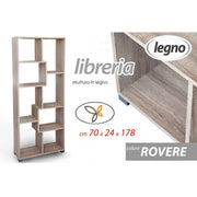 Diseño de salas de estanterías Rovere 70 x 24 x 178 H CM CM