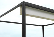 Gazebo Pérgola Aluminio Milwaukee Negro C/Hoja eléctrica eléctrica 3x3x2.5h m