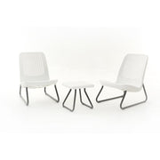 Conjunto al aire libre balcón bistro keter muebles de jardín blanco