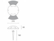 Bañador 2W Led 4000K linea superior grafito