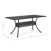 Mesa de exterior Ivrea rectangular antracita cm 90 x 160