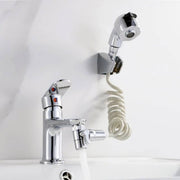 Teleducha de dos chorros para lavabo o bidé con desviador y aireador - Serie Smart