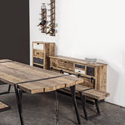 Aparador 2 puertas 7 cajones Tudor 125x37x80h cm