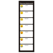 Pizarra magnética emoji con rotulador cm20x60x1,5