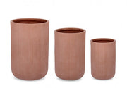 Set3 P.Vaso Acanalado Terracota