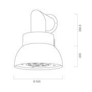Campana extractora BELL en acero inoxidable cobre antiguo Ø50 cm