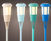 Antorcha solar de plástico de 4 colores para uso en exteriores