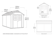Casetta de Jardín Newton 7511 Evotech Keter - 228,0 cm x 201,0 cm x 350,0 cm