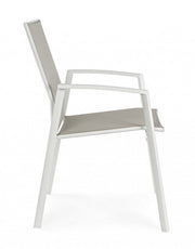 Mueble de jardín Cruise silla con reposabrazos blanco
