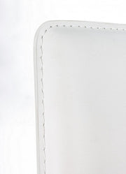 2x Taburete de estilo de diseño de piel sintética blanca