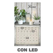 Panel led con calendario rectangular blanco cm30x50x1,8
