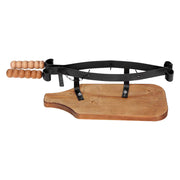 Soporte de agarre en madera y hierro forjado y hierro