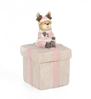 Decoración Blanca en Caja Rosa H14,5 - 4x