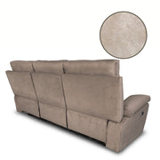 Sofá Milano 3 plazas 2 sillones reclinables manual beige
