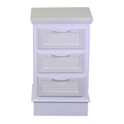 Mueble madera Liverpool 3 cajones blanco cm37x30h64