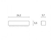 Lámpara de pared en aluminio fundido con difusor de vidrio transparente blanco