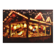 Panel LED multicolor rectangular de madera cm60x40h1,8