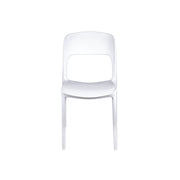 Silla De Jardín En Polipropileno Blanco Risto 47X52X H83 Cm