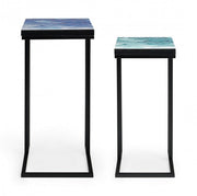 Conjunto de mesas de centro modernas muebles industriales 2 piezas