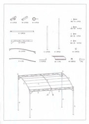 Cenador de acero 2,5x3x2,5 - 2h m