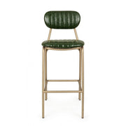 Taburete de bar vintage verde oscuro Addy 41x51x100h cm