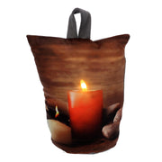 Velas led marrones tope de puerta de tela cm11h19