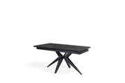 Mesa extensible negro mate 90 cm x 160-240 cm H. 76 cm
