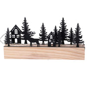 Árbol metal led negro cm20x4h11