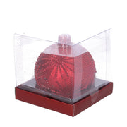 Vela de parafina esfera roja cm ø9h9