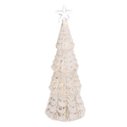 Árbol de cristal con estrella blanca cm ø9,5h26