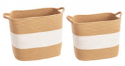 2x Set2 Cesta Flow 2M Recta Natural-Blanco