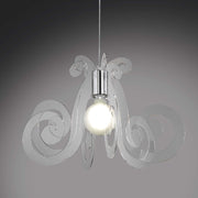 Candelera de suspensión en Plexiglas Mizar Diámetro transparente 64x H41 cm