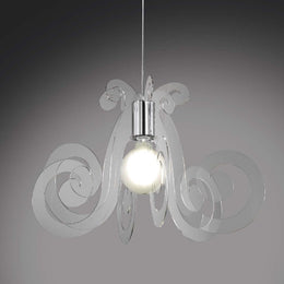 Candelera de suspensión en Plexiglas Mizar Diámetro transparente 64x H41 cm