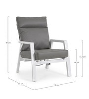 2x Sillón Recl C-C Kledi Blanco Jx11