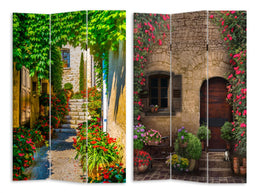 Paravento estampado de 3 paneles con flores 120,6x2,5xh180,6x2,5xh180