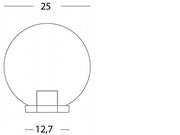 Lámpara exterior de plástico termoformado con esfera opalina Ø 25cm negro