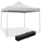 3 x 3 Gazebo plegable blanco blanco cubierto de PVC impermeable