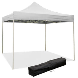 3 x 3 Gazebo plegable blanco blanco cubierto de PVC impermeable