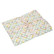 Mantel verde claro óptico dobladillo cm2.5rectangular cm140x180