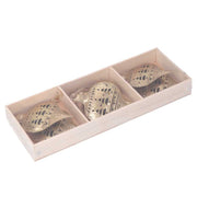 Decoración metálica pack de 6 oro cm22x8h2,5