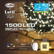Cadena lineal 1500 LED blanco cálido L 60,5m en bobina
