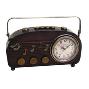 Reloj redondo de metal negro cm33x7x22,5