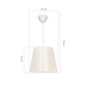Lámpara colgante Conic ASZ0778 en tejido beige