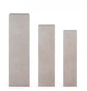Conjunto de 3 columnas cuadradas, muebles de jardín gris tórtola Melange