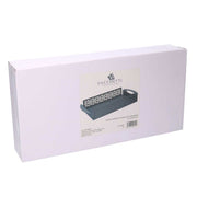 Bandeja de metal flechas gris oscuro rectangular cm41x20h6,5