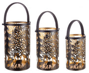 Set de 3 linternas Daya cilíndricas en color negro