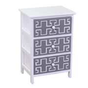 Cajonera Gianna blanco gris 3 cajones cm40x29h58