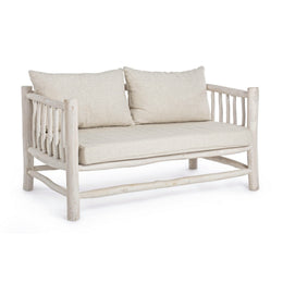 Sofá con cojines Sahel en madera de teca